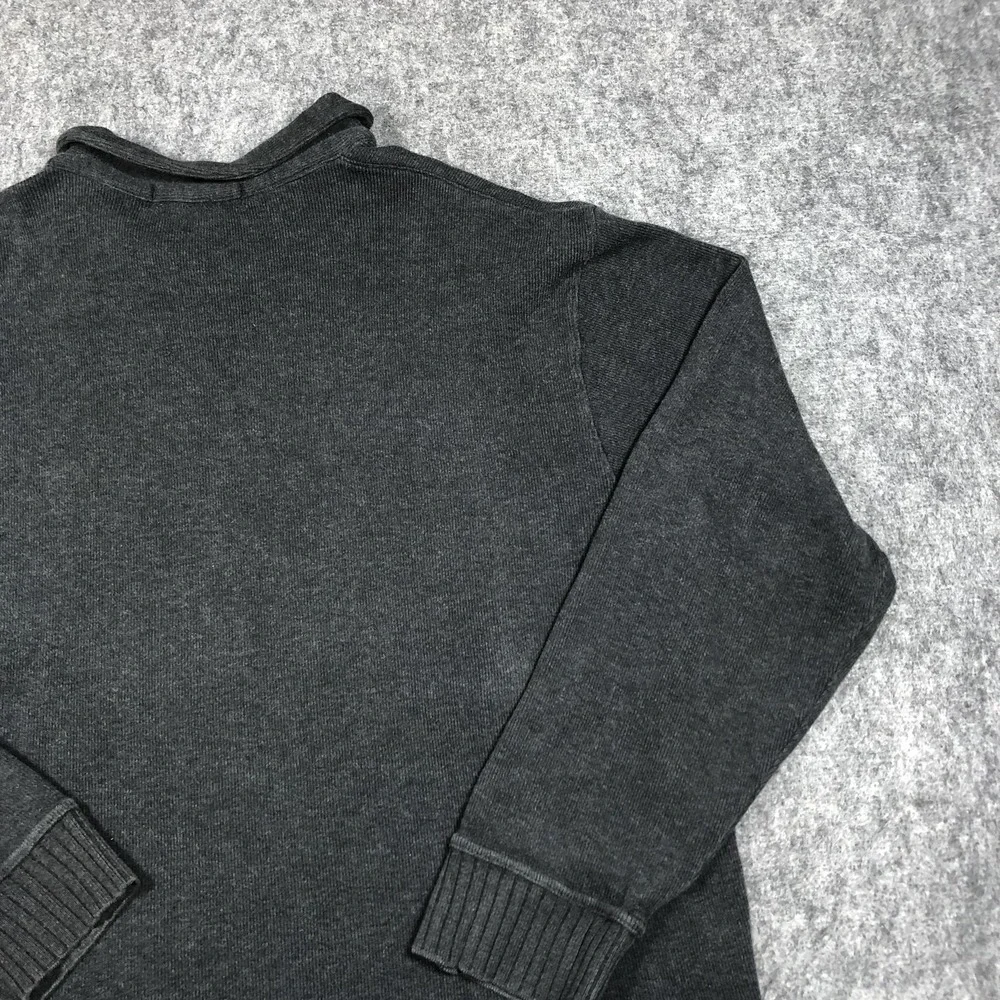 Banana‎ Republic Sweater Mens XL Gray Collared Cotton Knit Pullover Long Sleeve